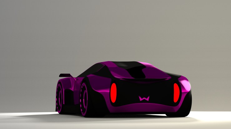 Concept Car Rendered in blender3d